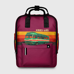 Рюкзак женский Ретро автобус КАВЗ-685 поп-арт, цвет: 3D-принт