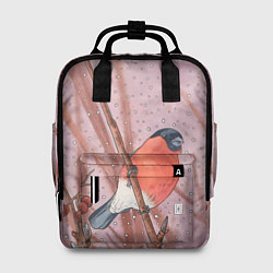 Рюкзак женский Акварельный снегирь в рябине, цвет: 3D-принт