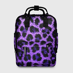 Рюкзак женский Леопардовый фиолетовый, цвет: 3D-принт