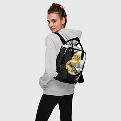 Рюкзак женский Real Madrid текстура штрихи, цвет: 3D-принт — фото 2