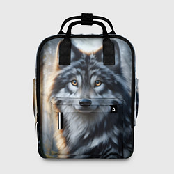 Рюкзак женский Морда волка - Россия, цвет: 3D-принт