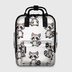 Рюкзак женский Много енотов, цвет: 3D-принт