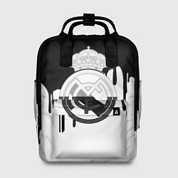 Рюкзак женский Реал Мадрид жидкие краски текстура, цвет: 3D-принт