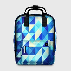 Рюкзак женский Синяя геометрия, цвет: 3D-принт