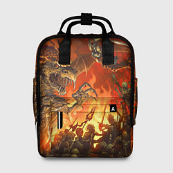 Рюкзак женский Dark Souls: Fire Dragon, цвет: 3D-принт