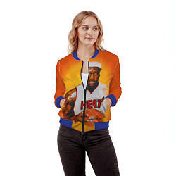 Бомбер женский LeBron James: Heat, цвет: 3D-синий — фото 2