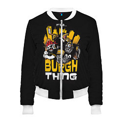 Бомбер женский Burgh Thing, цвет: 3D-белый