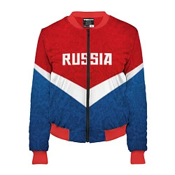 Бомбер женский Russia Team, цвет: 3D-красный