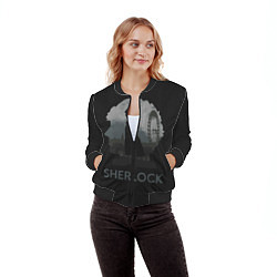 Бомбер женский Sherlock World, цвет: 3D-черный — фото 2