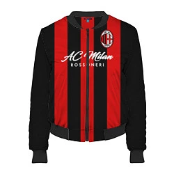 Бомбер женский AC Milan, цвет: 3D-черный