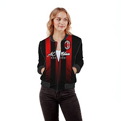 Бомбер женский AC Milan, цвет: 3D-черный — фото 2