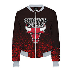 Бомбер женский CHICAGO BULLS, цвет: 3D-меланж