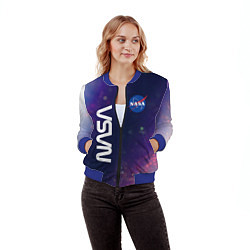 Бомбер женский NASA НАСА, цвет: 3D-синий — фото 2