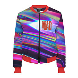 Бомбер женский Neon pattern Mad, цвет: 3D-красный