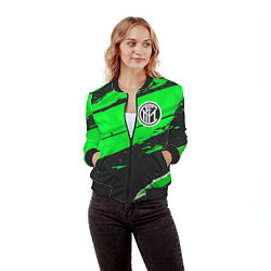 Бомбер женский Inter sport green, цвет: 3D-черный — фото 2
