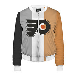 Бомбер женский Philadelphia Flyers, цвет: 3D-белый