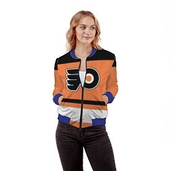 Бомбер женский Philadelphia Flyers, цвет: 3D-синий — фото 2