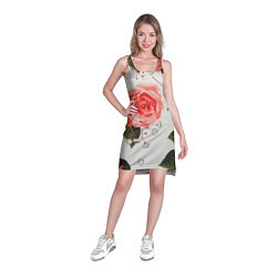 Туника женская Нежные розы, цвет: 3D-принт — фото 2