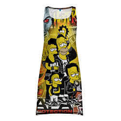Туника женская Simpsons & Punks not dead! Motto!, цвет: 3D-принт