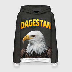Толстовка-худи женская Dagestan Eagle, цвет: 3D-белый