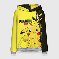 Толстовка-худи женская Pikachu Pika Pika, цвет: 3D-меланж