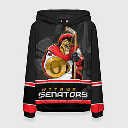 Толстовка-худи женская Ottawa Senators, цвет: 3D-черный