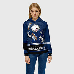 Толстовка-худи женская Toronto Maple Leafs, цвет: 3D-черный — фото 2