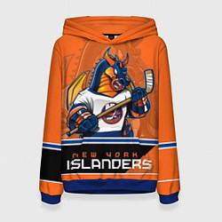 Толстовка-худи женская New York Islanders, цвет: 3D-синий