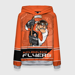 Толстовка-худи женская Philadelphia Flyers, цвет: 3D-меланж