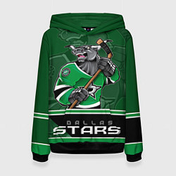 Толстовка-худи женская Dallas Stars, цвет: 3D-черный