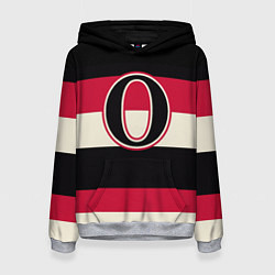 Толстовка-худи женская Ottawa Senators O цвета 3D-меланж — фото 1