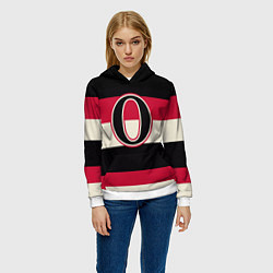 Толстовка-худи женская Ottawa Senators O, цвет: 3D-белый — фото 2