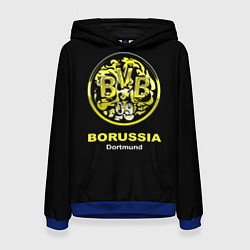 Толстовка-худи женская Borussia Dortmund, цвет: 3D-синий
