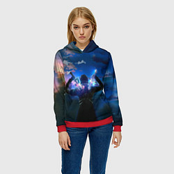 Толстовка-худи женская Мастера меча онлайн, цвет: 3D-красный — фото 2