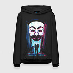 Толстовка-худи женская Mr Robot: Anonymous, цвет: 3D-черный
