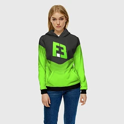 Толстовка-худи женская FlipSid3 Uniform, цвет: 3D-черный — фото 2