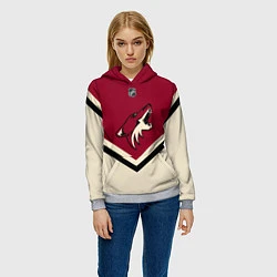 Толстовка-худи женская NHL: Arizona Coyotes, цвет: 3D-меланж — фото 2