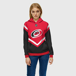 Толстовка-худи женская NHL: Carolina Hurricanes, цвет: 3D-красный — фото 2