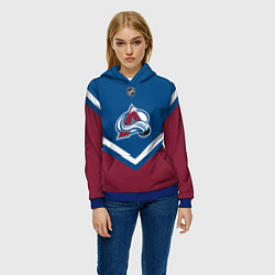 Толстовка-худи женская NHL: Colorado Avalanche, цвет: 3D-синий — фото 2