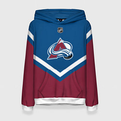 Толстовка-худи женская NHL: Colorado Avalanche, цвет: 3D-белый