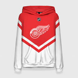 Толстовка-худи женская NHL: Detroit Red Wings, цвет: 3D-белый