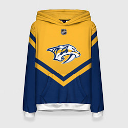 Толстовка-худи женская NHL: Nashville Predators, цвет: 3D-белый