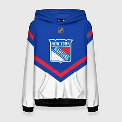 Толстовка-худи женская NHL: New York Rangers, цвет: 3D-черный