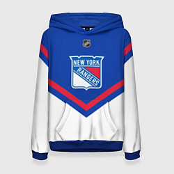 Толстовка-худи женская NHL: New York Rangers, цвет: 3D-синий