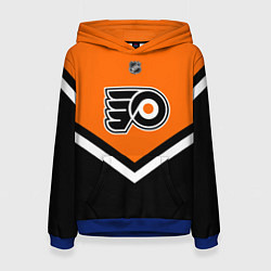 Толстовка-худи женская NHL: Philadelphia Flyers, цвет: 3D-синий