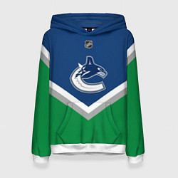 Толстовка-худи женская NHL: Vancouver Canucks, цвет: 3D-белый