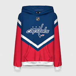 Толстовка-худи женская NHL: Washington Capitals, цвет: 3D-белый