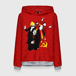 Толстовка-худи женская Communist Party, цвет: 3D-меланж