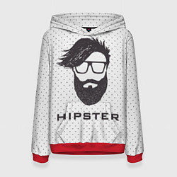 Толстовка-худи женская Hipster, цвет: 3D-красный