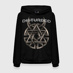 Толстовка-худи женская Disturbed Logo, цвет: 3D-черный